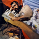 Imagen: Siffre leyendo en el experimento de 1972. Cabinet